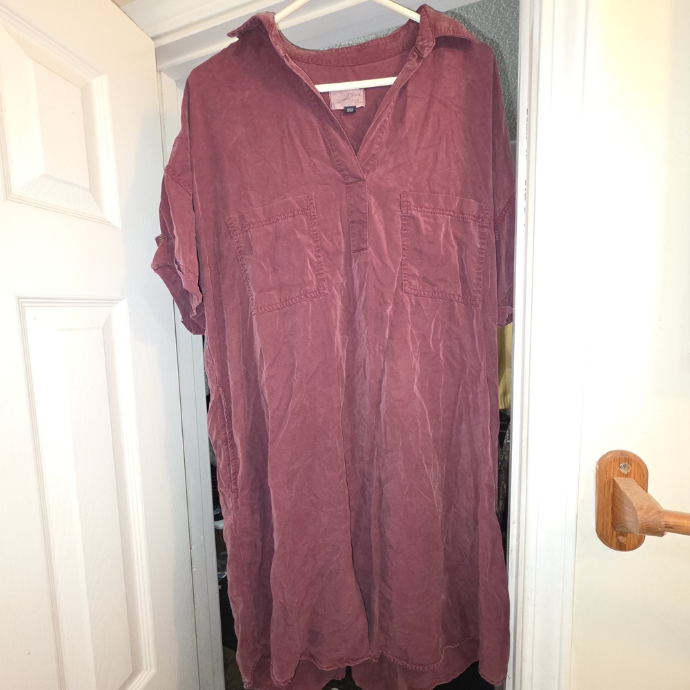 Universal Thread Mauve Button Down Dress Shirt - image 1